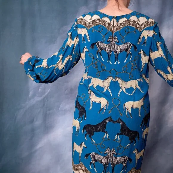 Corey Lynn Calter Horse Mini Dress Size Large - Picture 2 of 11